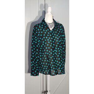 LAURENLEE BLOUSE BLACK LONG SLEEVE POLYESTER SIZE 18(1X)
